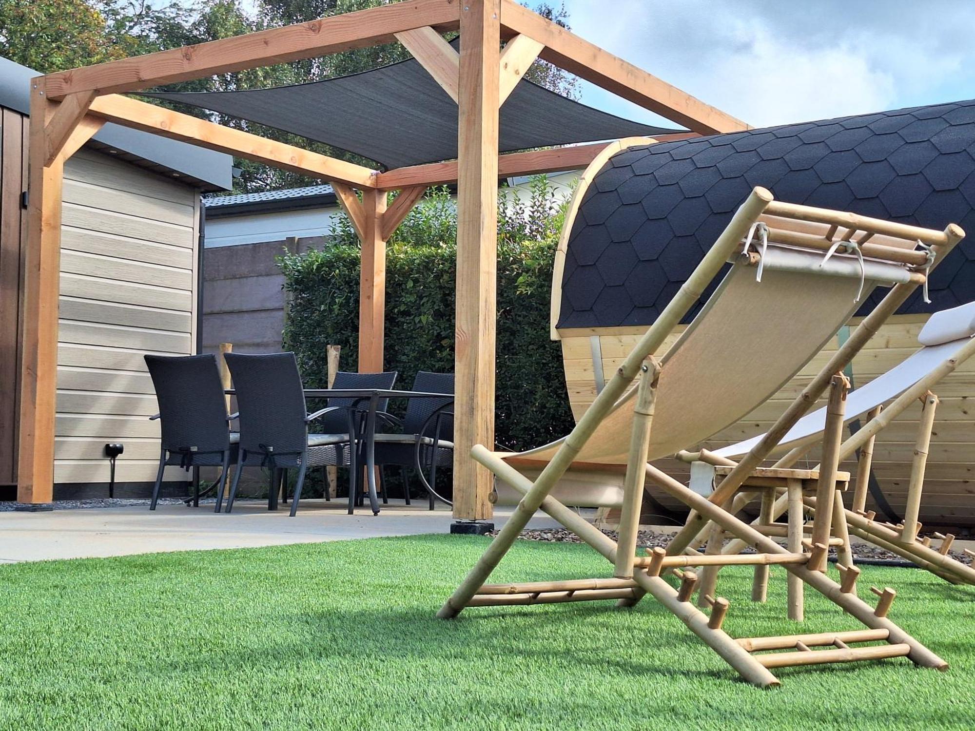 'Relax Lodge Sea' - Wellness Lodge In Zeeland - Private Sauna - Airco - Garden - Outdoor Swimming Pool - Free Wifi, Towels & Bed Linen Heinkenszand Exterior foto